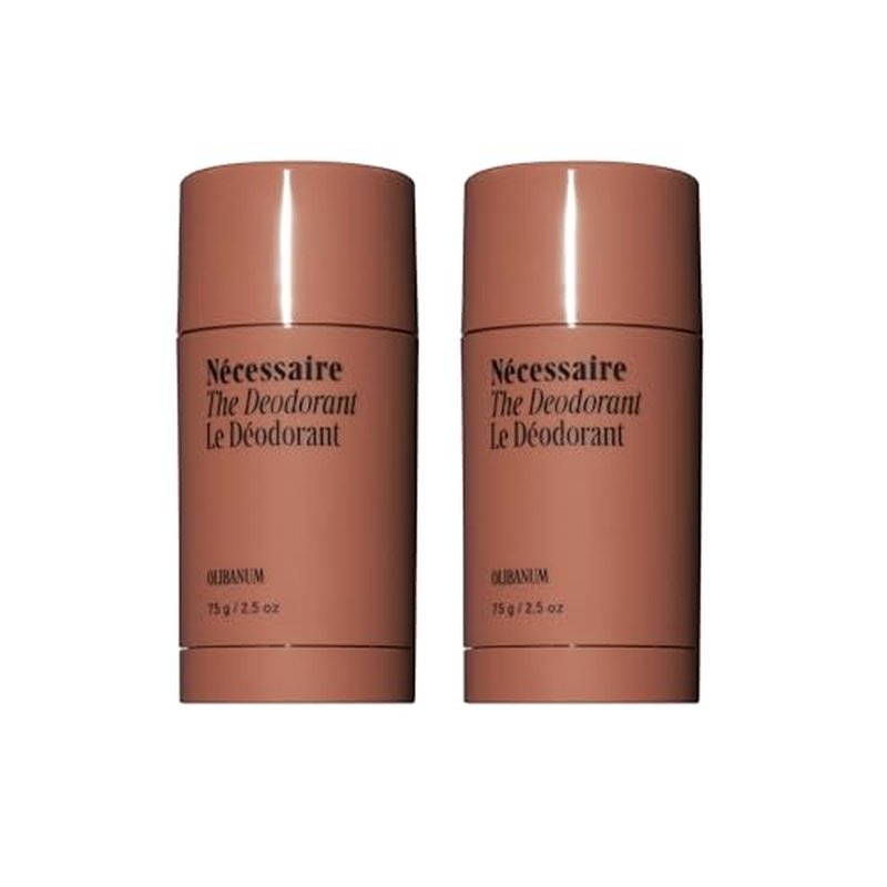 N?cessaire The Deodorant Olibanum | Natural Aluminum Free Deodorant For Women & Men. Extra Strength Treatment with Mandelic Acid. Free of Baking Soda, Ozokerite & Parabens (2x 75 g/2.5 oz)