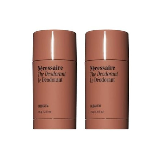 N?cessaire The Deodorant Olibanum | Natural Aluminum Free Deodorant For Women & Men. Extra Strength Treatment with Mandelic Acid. Free of Baking Soda, Ozokerite & Parabens (2x 75 g/2.5 oz)