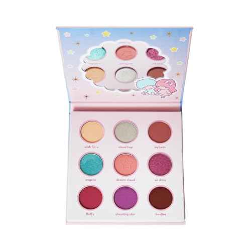 The Cr?me Shop x Sanrio Little Twin Stars Dream Cloud Eyeshadow Palette: 9 Versatile Pigments Ethereal Mattes to Shimmers Ultra-Rich Pigmentation Compact with Mirror (Set of 1)