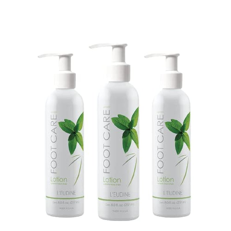 L¡¯EUDINE Foot Lotion ? Pack of 3 - Foot Care Cream with Arnica, Cocoa Seed Butter, Vegetable Glycerin, Mint ? Foot Lotion for Dry Cracked Feet and Calluses ? Refreshing and Moisturizing Foot Cream