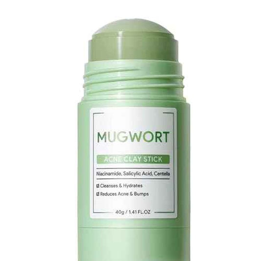 Clay Mask Stick, Deep pore Cleansing, Exfoliator Blackhead Remover Pore Cleanser Gentle Exfoliation Skin Brightening, Hydrating & Moisturizing Face Mud Mask for All Skin Types, Men & Women (Green)