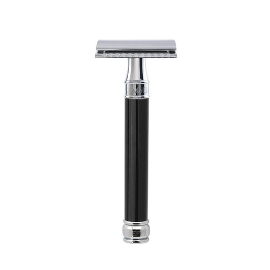 The Edwin Jagger DE86 Black DE Safety Razor (Long)
