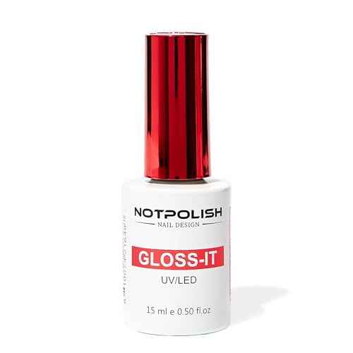 Notpolish Gloss-It Nail Top Coat ? Shiny, No-Wipe Clear Top Coat Gel Nail Polish for Long-Lasting, Glossy Finish ? Quick-Curing, Chip-Resistant Formula for Gel, Acrylic & Dip Powder Nails (0.5 oz)