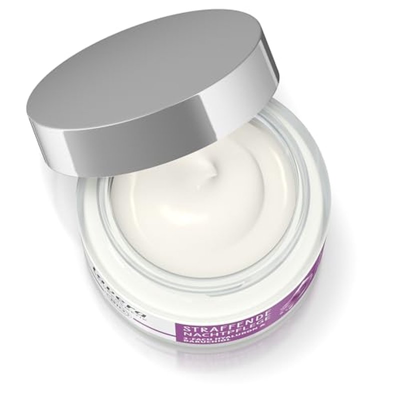 lavera Firming Night Care - Anti Aging Night Cream with Triple Hyaluron & Bakuchiol for Smooth Skin - Anti Wrinkle Face Cream - Face Moisturizer - PETA Certified - Vegan - Made in Germany - 1.7 Fl Oz
