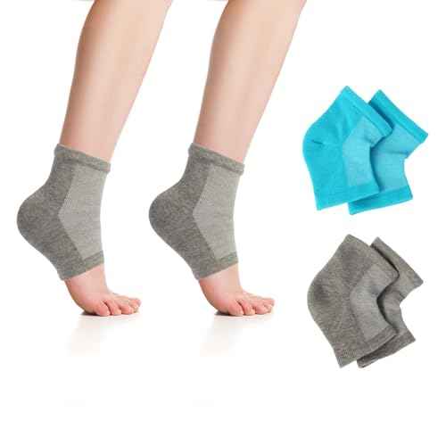 2 Pairs Silicone Socks for Dry Cracked Feet Women, Moisturizing Heel Socks, Gel Toeless Lotion Sock, Moisture Silicon Foot Sock for Cracked Heels Overnight by Untrytb