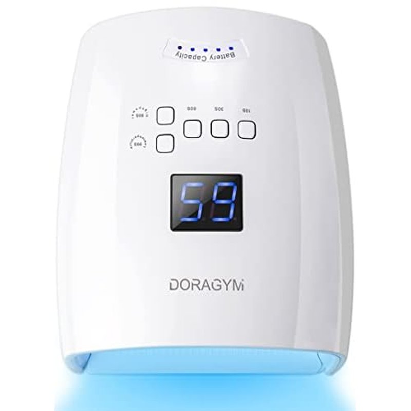 UV LED Nail Lamp, Cordless Gel Polish Dryer for Professional Gel Manicures - White