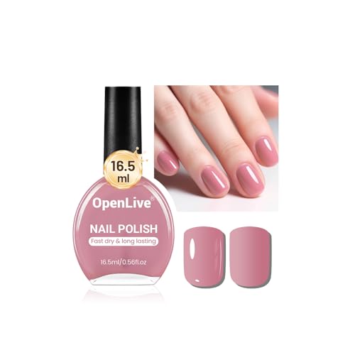 16.5ml Dusty Rose Nail Polish Large Volume Quick Drying Light Pink Nail Polish, Fast Drying and Long Lasting Color Nail Art DIY Home Manicure Gift for Women