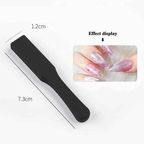 SILPECWEE 15Pcs Nail Magnet Set Cat Eye Gel Nail Polish Magnet Wand Magnetic Nail Polish Cat Eye Magnet for Nails Cat Eye Magnets Sticks Nail Design Tools Nail Art