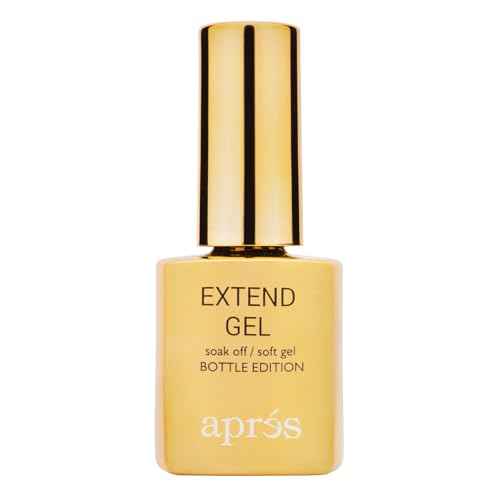 Apres Nail Extend Gel Gold Bottle | 15mL | Premium Quality | Soft Gel, Gel-X Tips Adhesive, Easy Application, Easy Removal, Soak Off, Applicator Included
