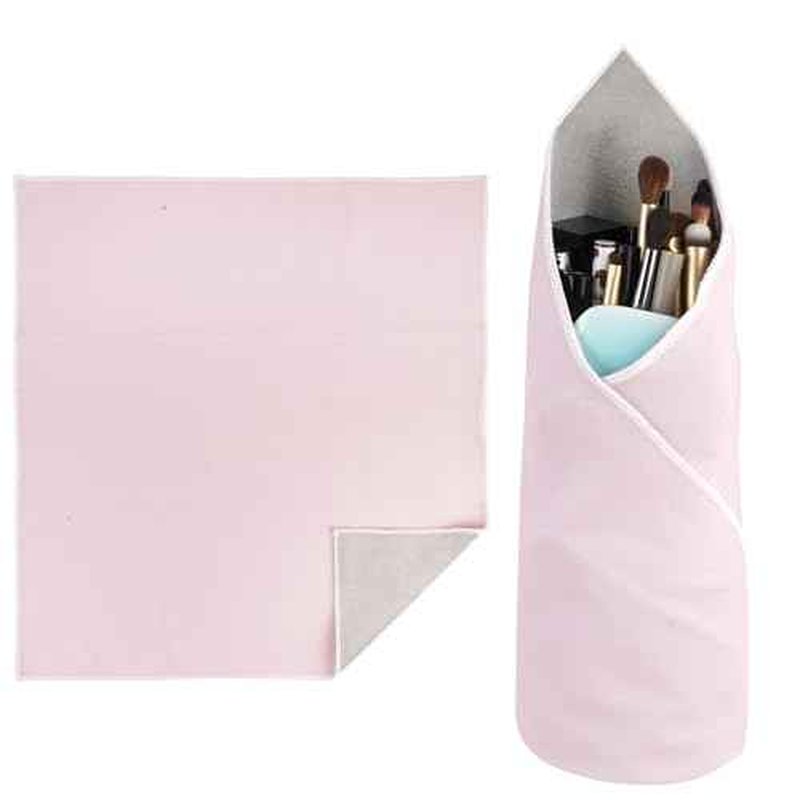 Walking Way Self-Adhesive Magic Cloth Makeup Bag, Portable Protective Cosmetic Pouch, Camera Lens Wrap, Stylish Travel Organizer for Beauty Essentials, Travel, Gifts & Daily Use