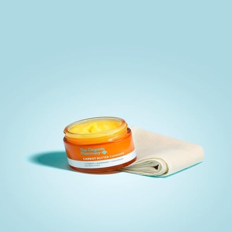 The Organic Pharmacy Carrot Butter Cleanser, Balm to Oil Makeup Remover, 1.18 Fl Oz, All Skin Types