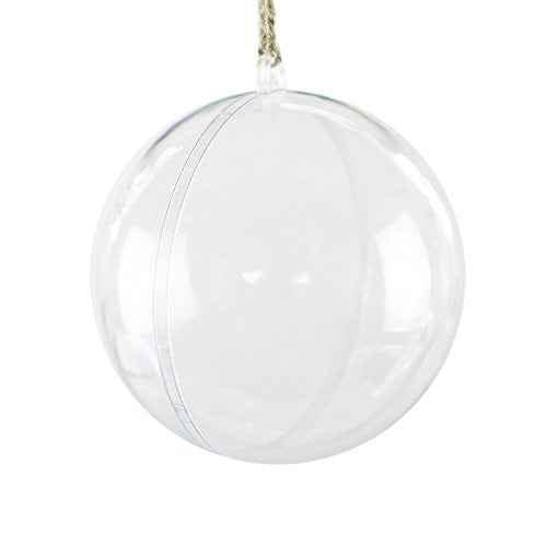 Super Z Outlet Clear Plastic Acrylic Bath Bomb Mold Shells Molding Balls Kit (80mm, 12 Pack)