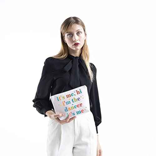 TSOTMO Canvas Zippered Cosmetic Bag for Dancers