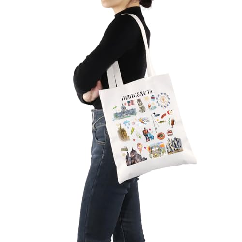 G2TUP Minnesota Gift Tote Bag - Lover's Souvenir Handbag for Tourists and Travelers