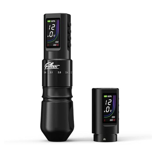 Filter Tattoo Gun - 7 Strokes 2.0-4.0mm Tattoo Machine Pen with Extra OLED Digital Display 1600mAh Battery Power Tattoo Kit for Beginners and Artists (X40 Black)