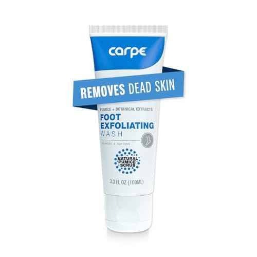 Carpe Exfoliating Foot Scrub - Odor Protection Feet Exfoliator Scrub & Foot Odor Eliminator for Feet - Improves Foot Antiperspirant Performance - Minty Fresh Foot Wash For Women & Men