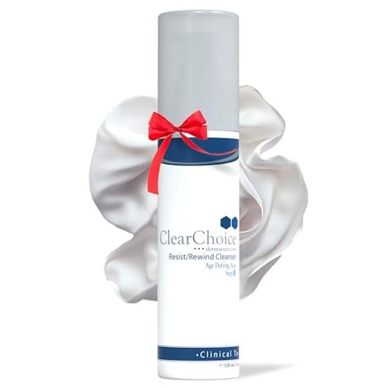 Clear Choice Resist/Rewind Cleanser 6.7oz ? Anti-Aging & Acne-Fighting Face Wash with Benzoyl Peroxide, Mandelic Acid & Turmeric, Gently Exfoliates & Soothes Sensitive Skin
