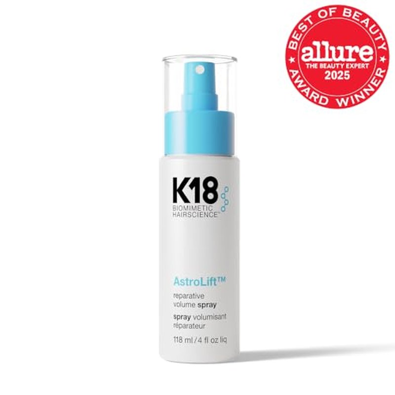 K18 AstroLift¢â Reparative Volume Spray, 2-Day Hair Thickening + Hold For Thin, Fine, Fragile Hair, Non-Sticky, Non-Crunchy, Humidity-Resistant Volumizing Spray