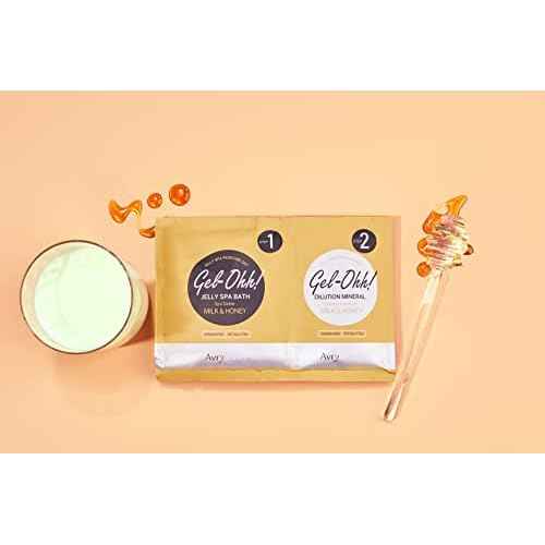AVRYBEAUTY Gel-Ohh Jelly Spa Bath 3 pack, Milk And Honey Scented, Jelly Pedicure, Salon Services, Pedicure, Salon Pedi, Relaxtion, Heat & Aroma Therapy, Foot Care