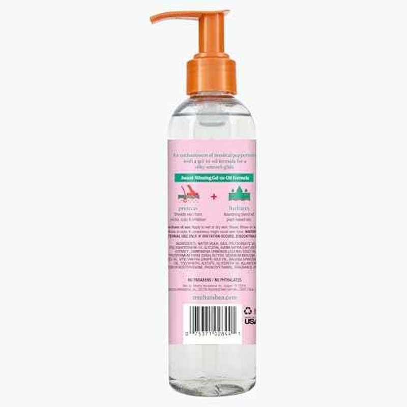 Tree Hut Merry Mint Moisturizing Shave Oil, Hydrating Gel-to-Oil Formula for a Smooth Shave, Made with Shea Butter, Holiday Gift & Stocking Stuffer, 7.7 fl oz