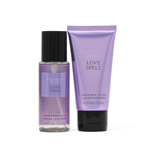 Victoria's Secret Love Spell Mini Fragrance Duo Gift Set, Notes of Cherry Blossom and Fresh Peach