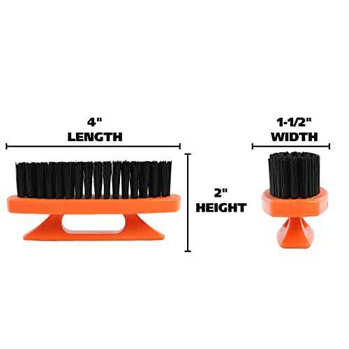 GreatNeck 19025 Nail Brush, 6 Pack Nail and Hand Scrub Brush Set, Stiff Bristles, Comfortable Scrubber Grip, Salon or Construction Quality, Gift For DIYer or Nail Techs