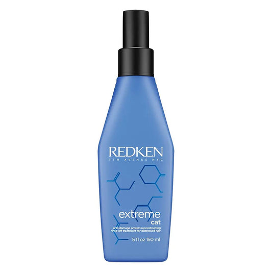 Redken Extreme Cat Anti-Damage Protein Reconstructing Treatment | For Distressed Hair | Strengthens Hair & Adds Shine | With Ceramide | 5 Fl Ounce