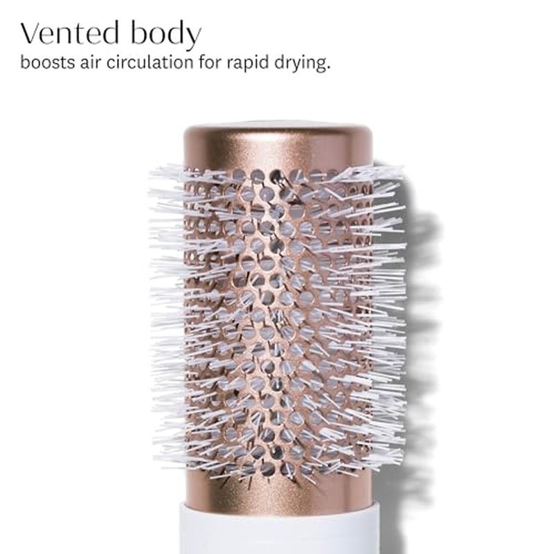 T3 Volume Round Hair Brush Ceramic-Coated Barrel Vented Round Brush for Blow Drying Heat Resistant Bristles
