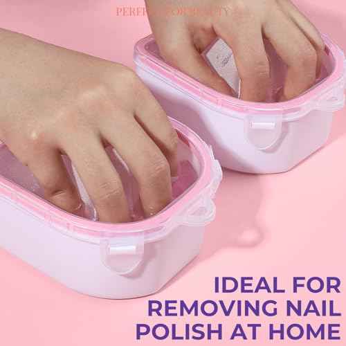Teenitor 10Pcs Nail Soaking Bowl Kit 2 Soak Off Bowl Nail Soaking Bowl Acetone Proof Soak Off Gel Polish Remover Bowl, Manicure Bowl Cuticle Peeler Scraper Cuticle Oil Nail File and Buffer Nail Brush