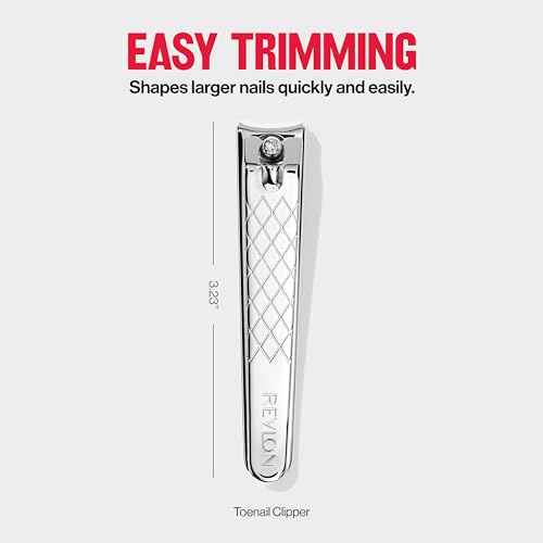 Revlon Nail Clipper, Gifts for Men & Women, Stocking Stuffers, Nail Care Tools, Curved Blade & Foldaway Nail File for Trimming & Grooming, Easy to Use (Pack of 1)