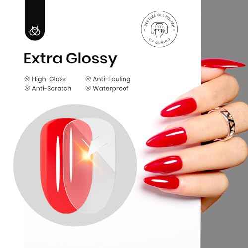Beetles Gel Top Coat - Extra Glossy Top Coat Gel Polish 15ml, Shine Finish and Long Lasting, Soak Off UV & Nail Lamp DIY Manicure Gift for Women