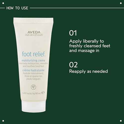 Aveda Foot Relief Moisturizing Creme | Exfoliates, Softens & Smooths Dry Feet | with Jojoba, Peppermint, Tea Tree, Castor Oils, 4.2 Fl Oz