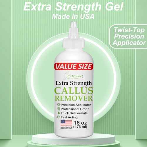 Dr. Entre's 16oz Callus Remover Gel: Extra Strength Value Size, Callus Remover for Feet, Pedicure Tools Supplies, Dead Skin Remover, Foot Care