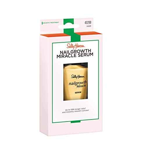 Sally Hansen Nail Treatment Nailgrowth Miracle¢ç Nail Strengthener | Nail Serum with Biotin & Peptides | Strengthens, Protects & Promotes Growth | Clear Nail Polish