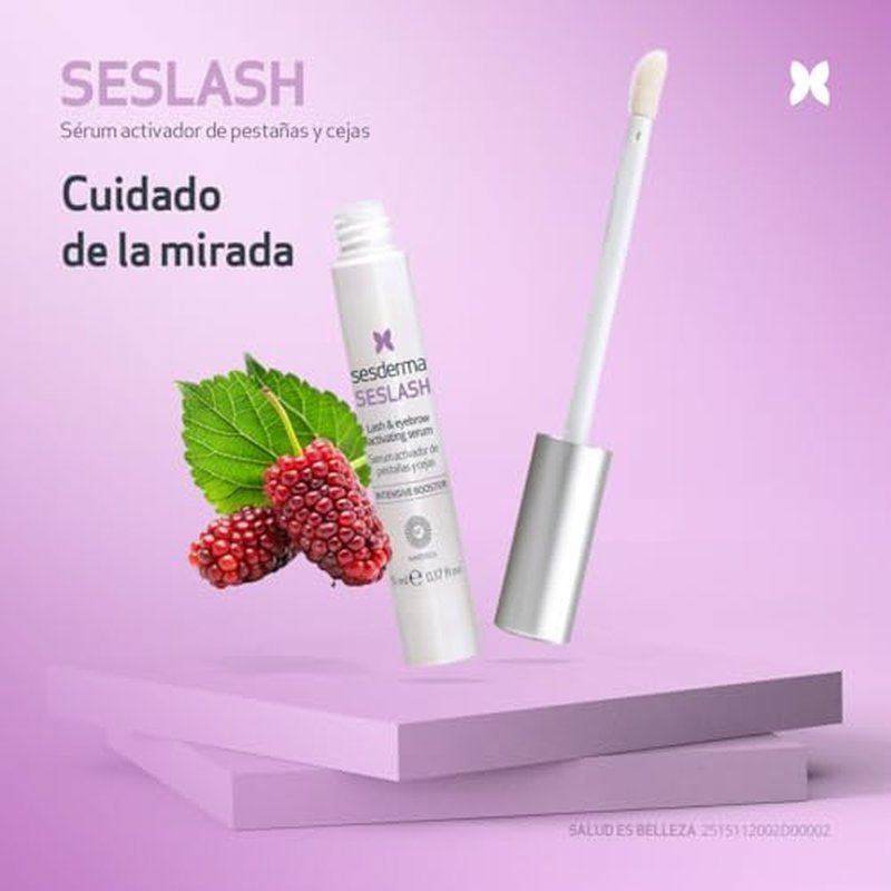 Sesderma SESLASH Eyelash & Brow Enhancing Serum, Transform Your Lashes with This Effective Eyelash Serum & Brow Serum for Beautiful Lashes & Defined Brows, 0.17 fl oz