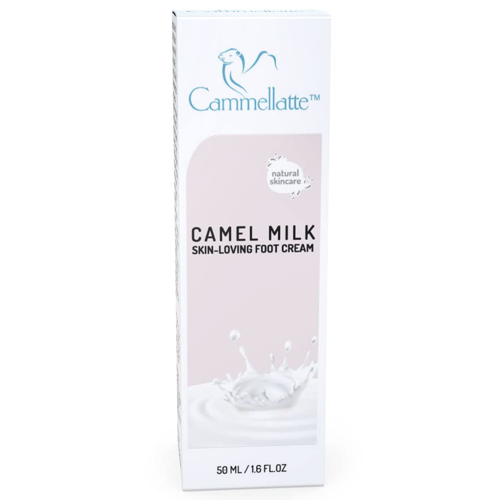 Camel Milk Foot Cream for Dry Cracked Feet With Shea Butter, Tea Tree Oil, Vitamins and Omega Fatty Acids 50 ml