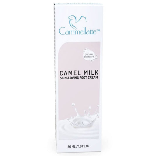Camel Milk Foot Cream for Dry Cracked Feet With Shea Butter, Tea Tree Oil, Vitamins and Omega Fatty Acids 50 ml