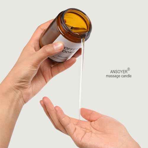 Massage Oil Candle, Romantic Gift SPA Use Home Scented Candle Body Oil, Ultra Hydrating Body Care with Soybean Oil, 4.5oz (Pomegranate)