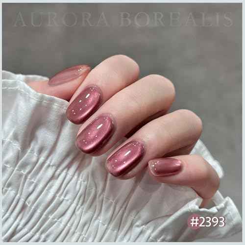 GAOY Glitter Cat Eye Gel Nail Polish Set with Magnet Colorful Galaxy for Holographic Cat Eye, Salon Gel Manicure and Nail Art DIY at Home