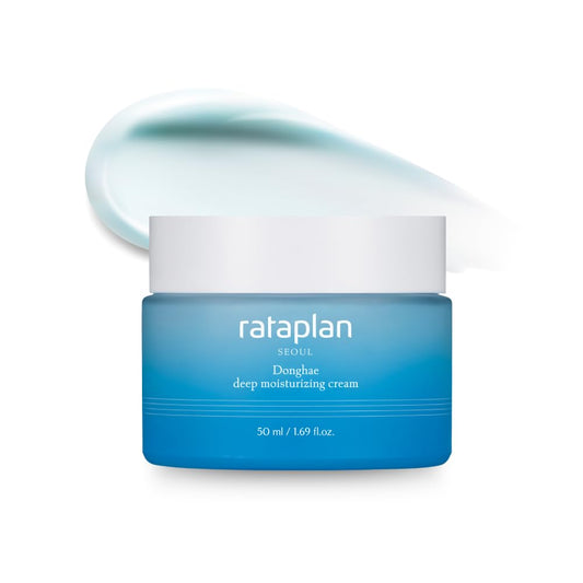 RATAPLAN Donghae Deep Moisturizing Cream 2 Pack - Deep Sea water, For Dry Skin, Ceramide, Hyaluronic Acid, Strengthen Skin Barrier, Korean Skincare
