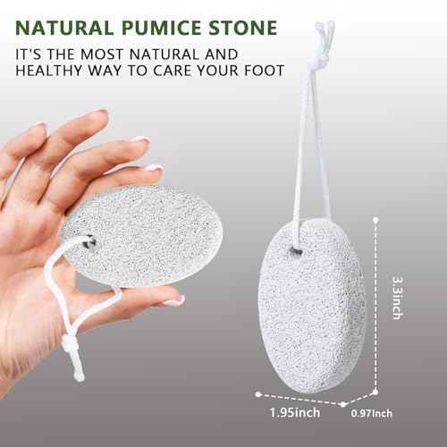 8-Pack Foot Pumice Stone for Feet, Borogo Natural Lava Pedicure Tools Hard Skin Callus Remover for Feet and Hands