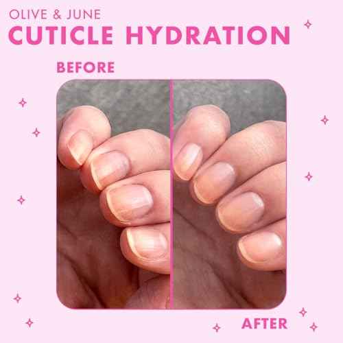 Olive & June Cuticle Hydration Set | Mini Cuticle Serum + Nourishing Balm | Hyaluronic Acid + Meadowfoam | Vegan & Cruelty-Free Nail Care Duo | Fragrance-Free, Dermatologist-Tested