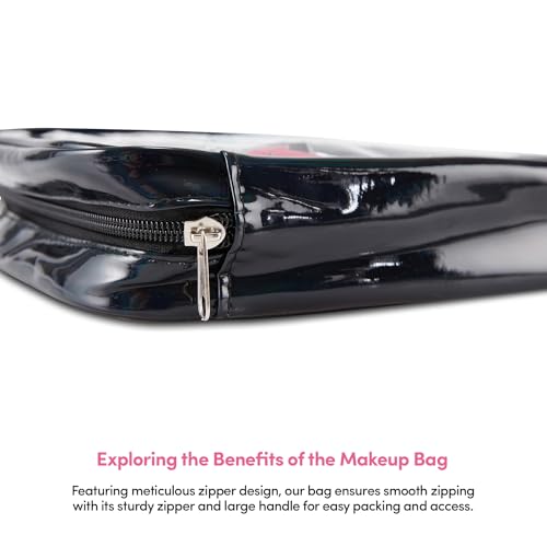 Mickey Mouse Cosmetic Case Set - Officially Licensed Mickey and Minnie Mouse Travel Cosmetic Case 3 Piece Set - Girls, Boys, Teens, Adults (Black Minnie)