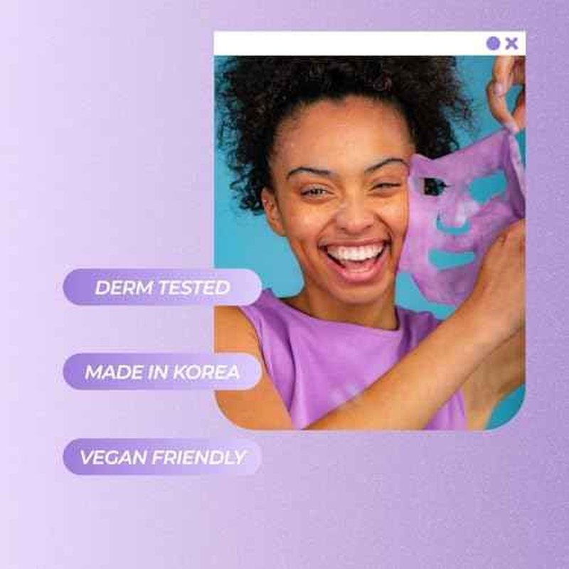 Vitamasques Blueberry Oxygenating Bubble Face Mask, Pore Cleanse and Detox, Deeply cleansing action, with bubbling fun (Pack of 3)