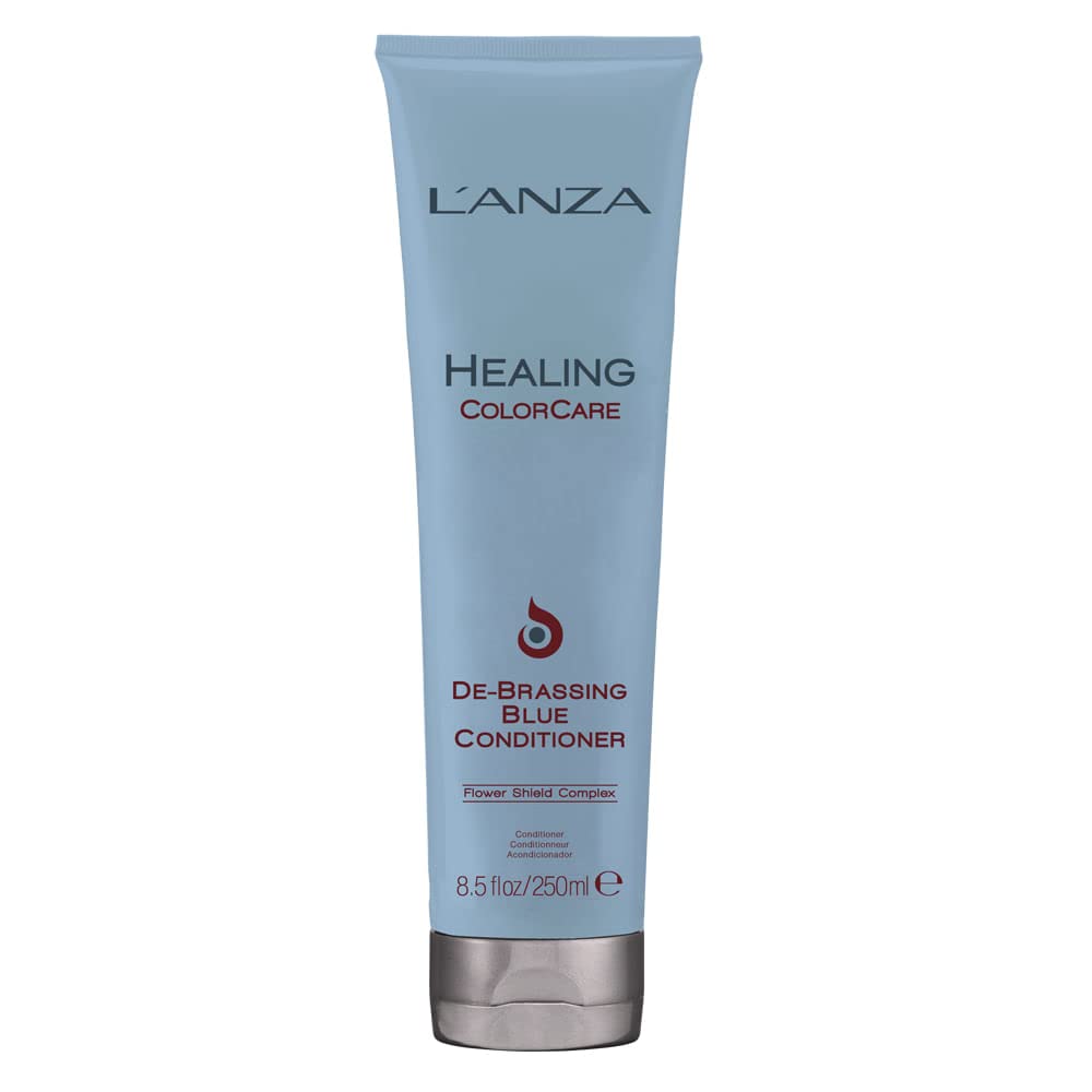 L'ANZA Healing ColorCare Ultra De-Brassing Professional Blue Conditioner, Color Toning Haircare to Eliminate Unwanted Brassiness, Sulfate-free Formula (8.5 Fl Oz)