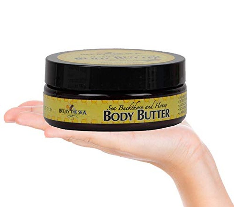 Honey & Sea Buckthorn Body Butter Cream - Nourishing Moisturizer for Dry Skin | 6 oz