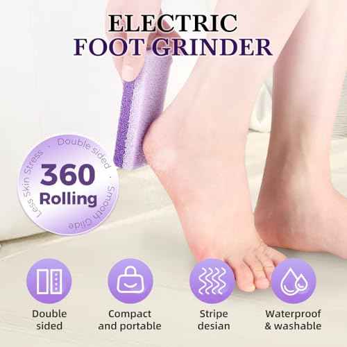 Foot Pumice Stone with Stripes to Increase Friction, 2025 Upgraded Professional Pedicure Foot Pumice Stone for Feet Hard Skin Callus Remover and Scrubber, Durable Exfoliating Stone for Spa Pedicure