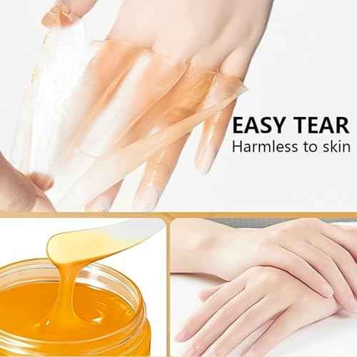 Vitamin C & Turmeric Hand and Foot Peel Mask, Moisturizing Hydrating Nourishing Exfoliating Hand Film Hands Care Paraffin