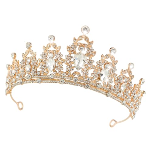 Crown, Wedding Tiara, White Crystal Crown, Wedding Tiara for Women, Rhinestone Headband, Women Girls Crowns Tiaras for Bridal Wedding Prom, Rhinestone Princess Tiaras for Bridal Headband Birthday Party Prom Cos-play Costume Christmas