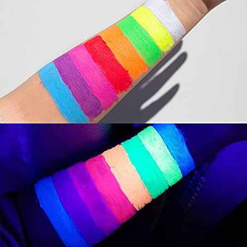 MAEPEOR Matte Liquid Eyeliner Set 8 Colors High-Pigmented Fluorescent Eyeliner Waterproof & Smudgeproof Neon Body Face Paint Makeup for Daily Wear and Halloween Christmas (Neon, Set 0802)